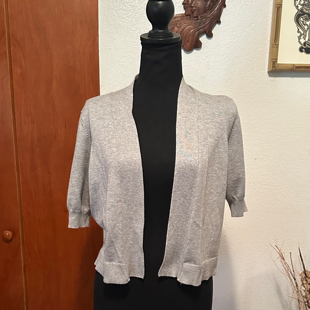 Gray Women's Open Sweater Cardigan